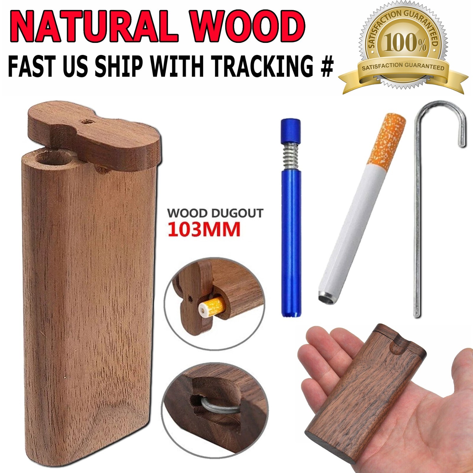 Wood Dugout 4″ With 3″ Metal pipe and clean out SAME DAY SHIP