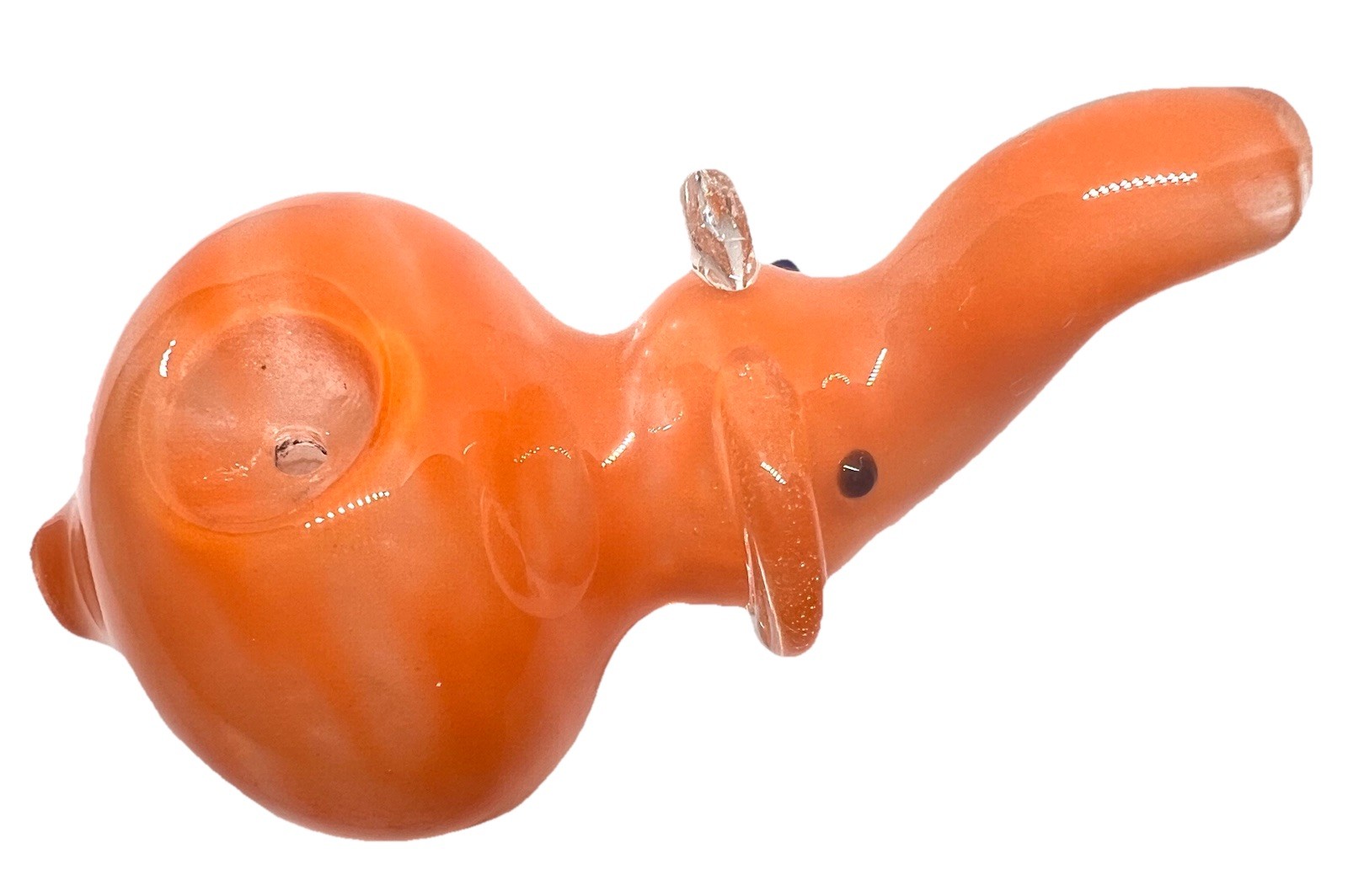 4″ Collectible Orange Elephant Glass Tobacco Hand Smoking Pipe