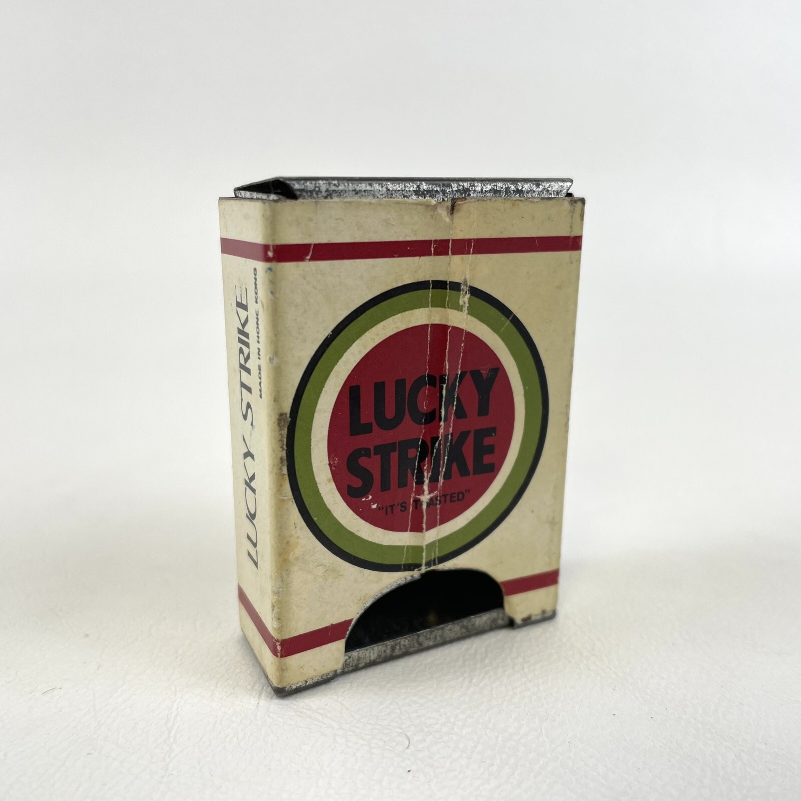 🔥Vintage 60’s Lucky Strike Cigarettes Handheld Metal Pocket Ashtray🔥