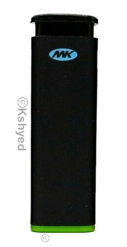 MK Jet Black Lighter, Striking Design Windproof Butane Refillable Lighter (7 Pk)