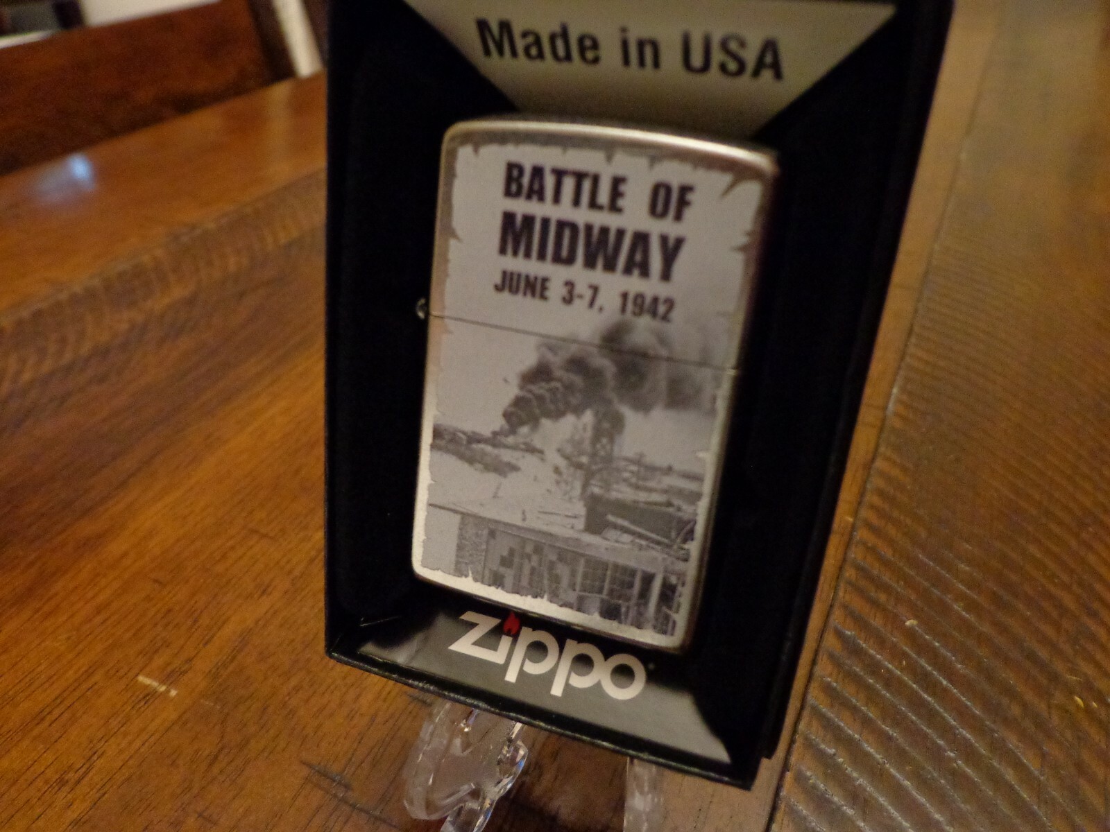 WWII BATTLE OF MIDWAY JUNE 3-7 1942 ZIPPO LIGHTER MINT IN BOX