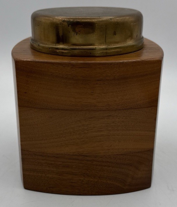 Vintage Wooden Tobacco Humidor with Copper Lid – Mid to Late 20th Century