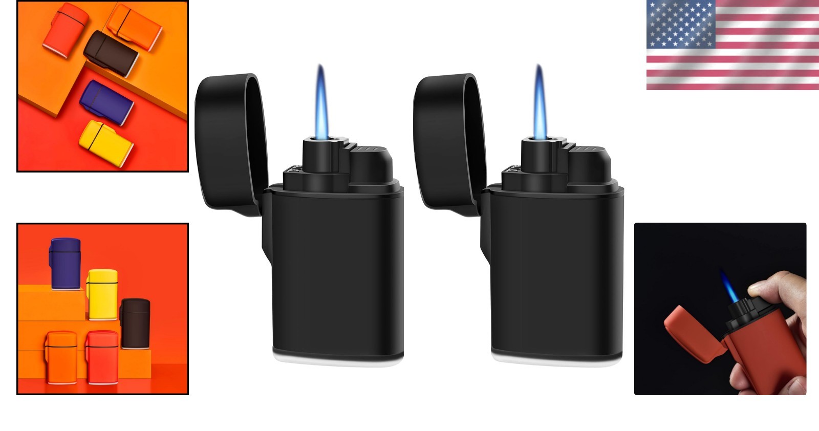 Mini Windproof Torch Lighter – Refillable Butane Jet Flame for Indoor & Outdoor