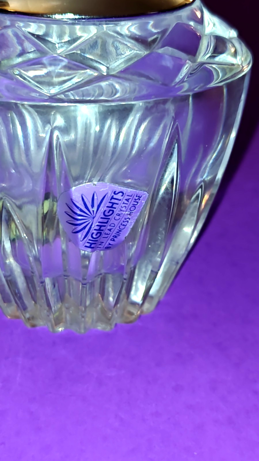 Princess House “Highlights” Lead Crystal Heavy Table Desk Lighter