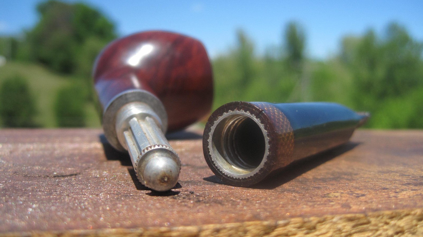 LHS SEC 42 Smooth Apple 1930s – 1940s Pat No 1908630 Smoking Estate Pipe 5.5″ L