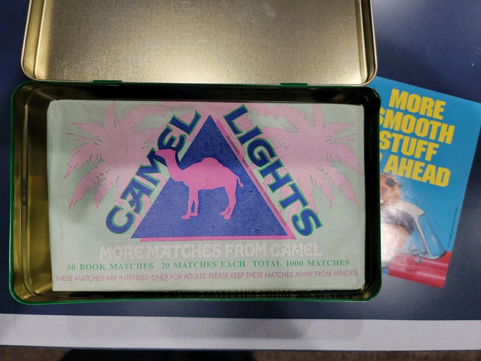 Joe Camel Match book Tin with unopened 50 pack matches Not Opened Ship Fast