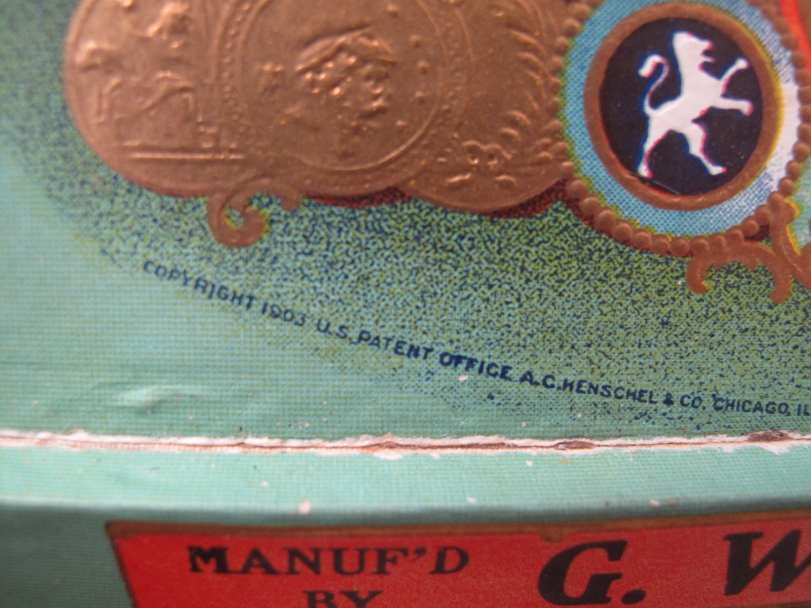 Antique “My Dandy” Race Horse Wood Cigar Box 1900s