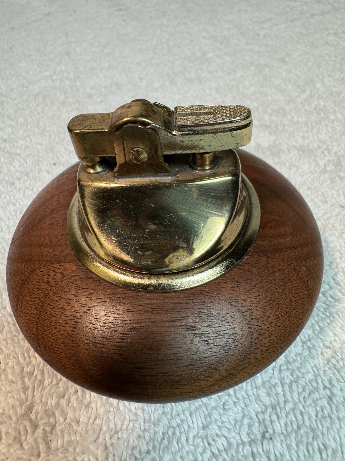 Table Top Lighter With Heirloom Walnut Base DIDWare Model 6000 Works FREE SHIP