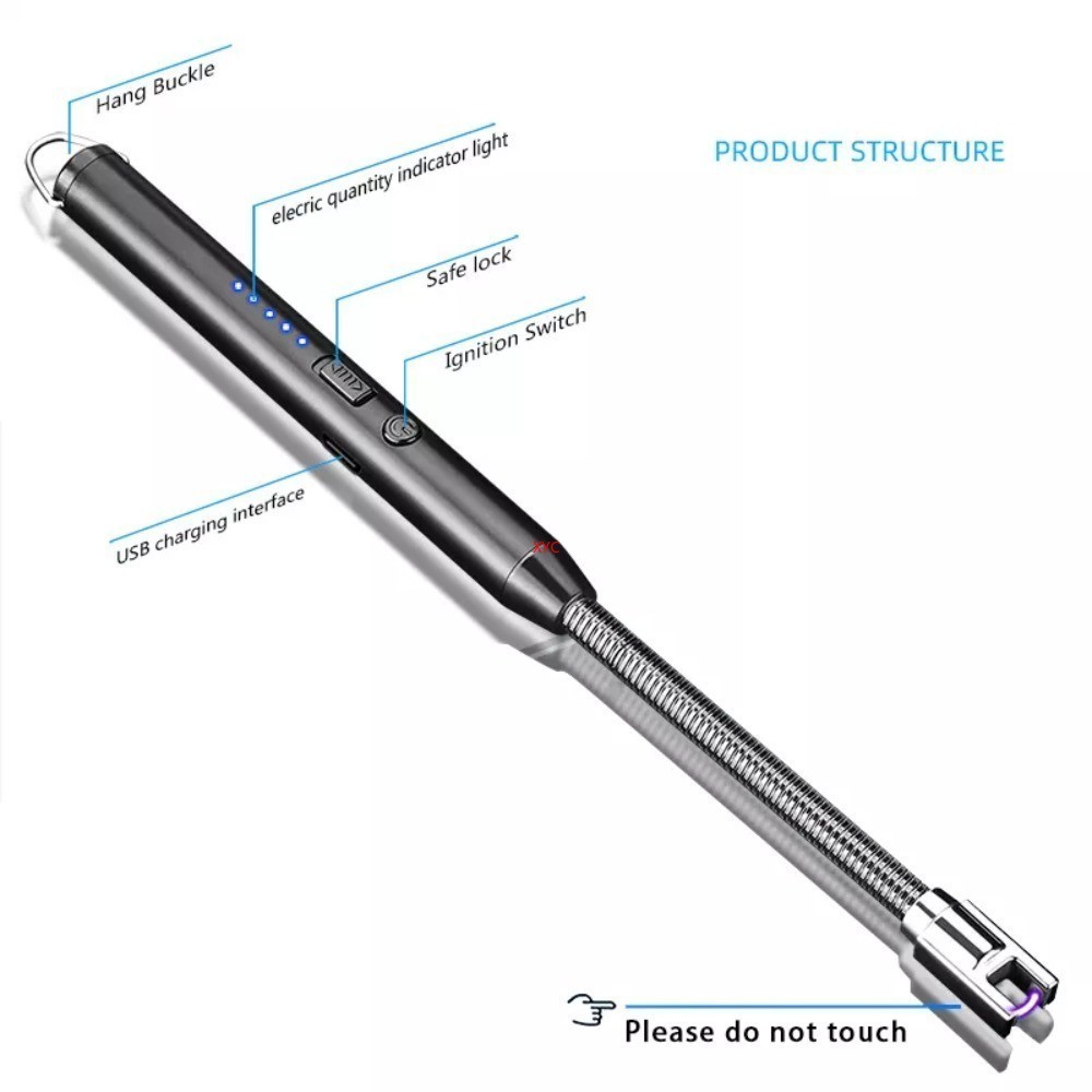 Portable Windproof Double Electric Arc Lighter USB Rechargeable Indoor & Outdoor