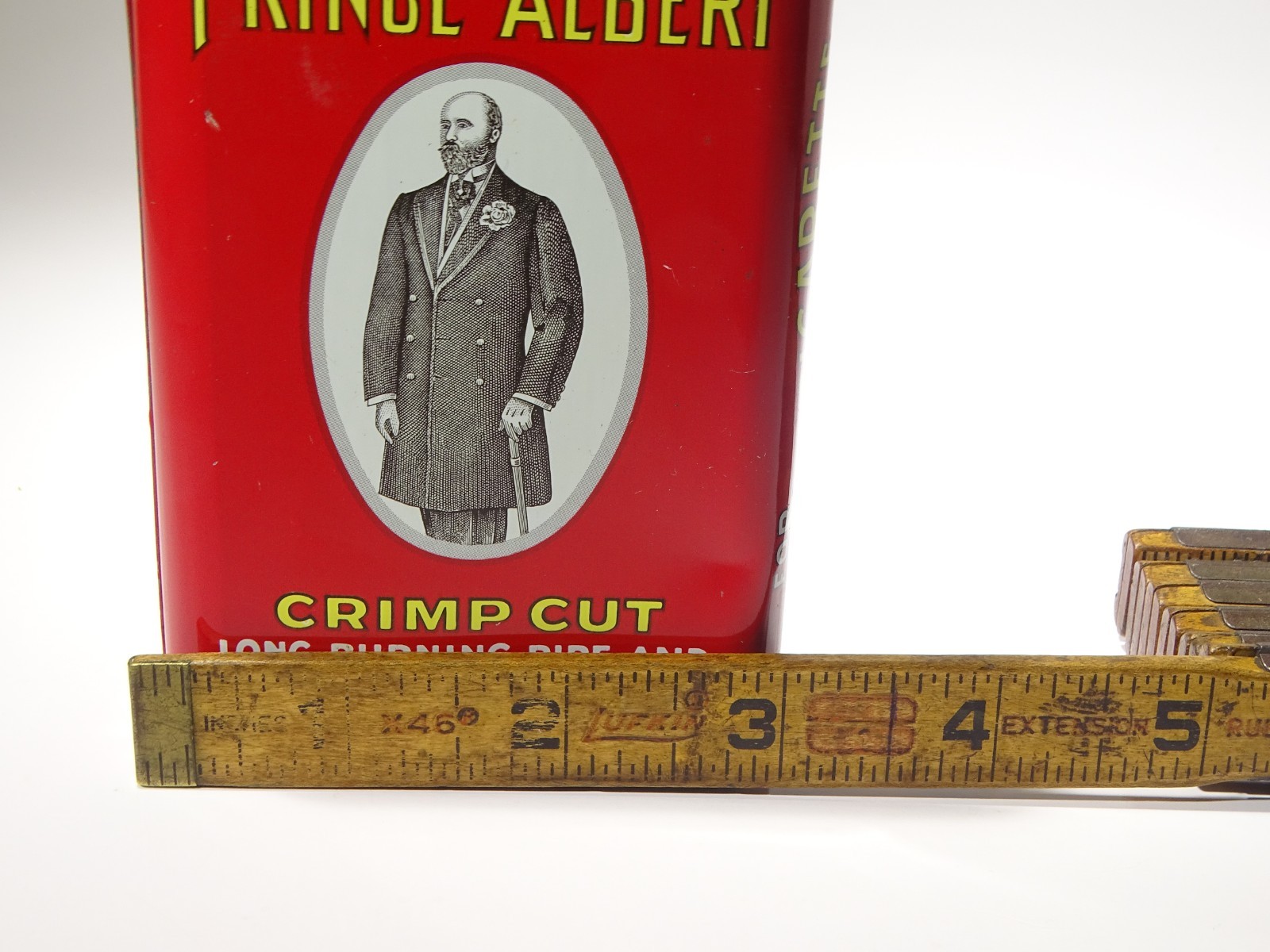 💥Vintage Prince Albert Crimp Cut Pipe & Cigarette Tobacco Empty TIN ~ USED ~