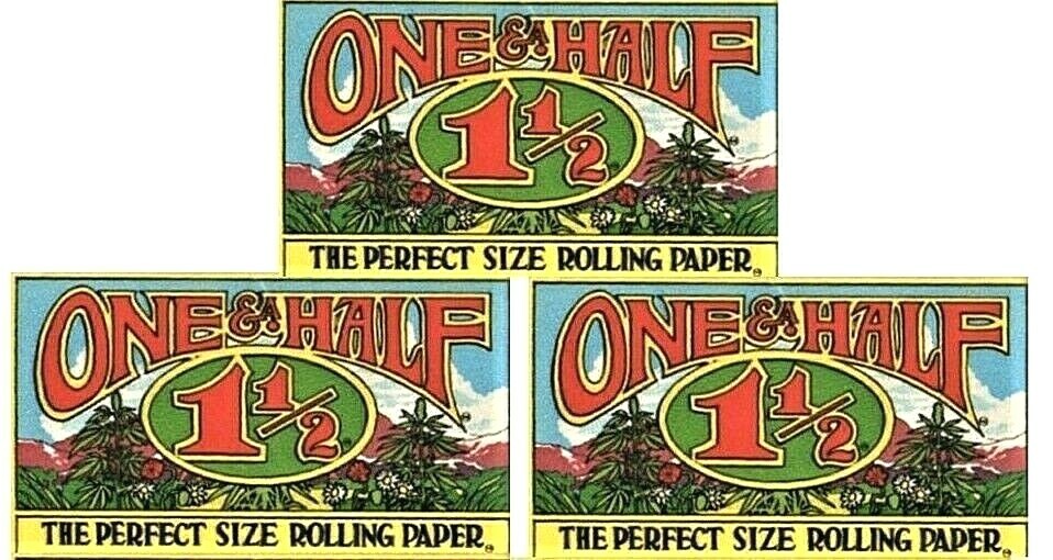 5x Adam’s Apple One & A Half Vintage 1 1/2 1.5 Rolling Papers 32 Lvs/Pk USA Shpd