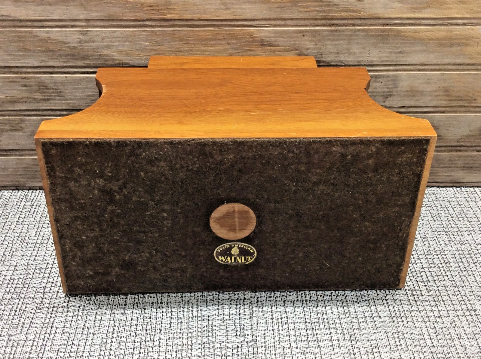 Tobacco Humidor Box & Pipe Stand 6 Slot Holder Genuine American Walnut 1950s MCM
