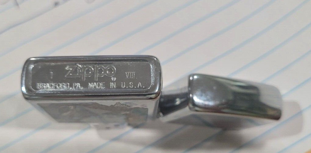 New !! Zippo Soaring Thunder Biker Eagle Vtg Lighter Born to Ride