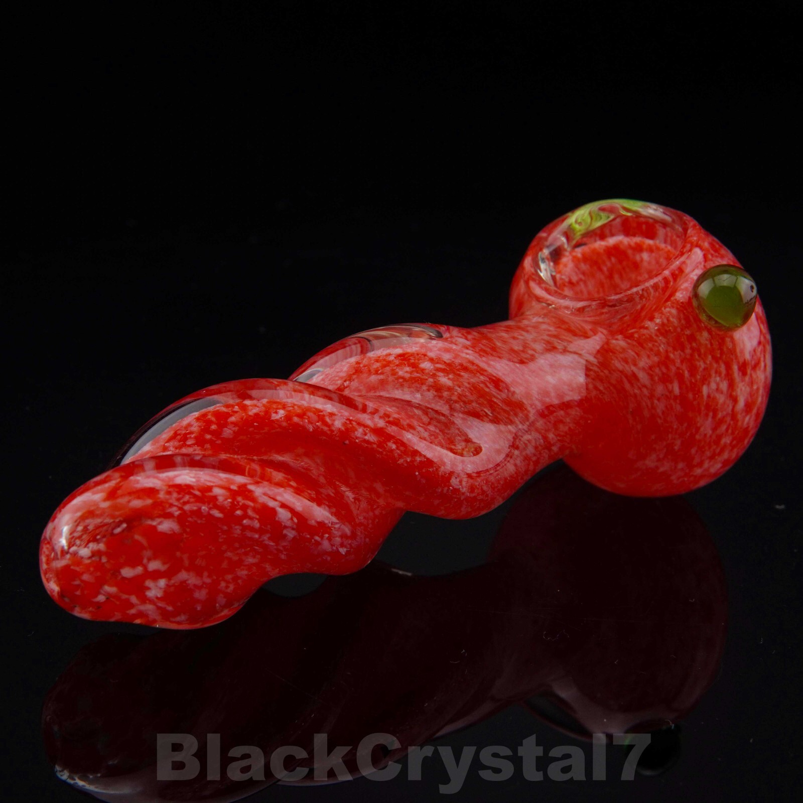 4.25″ Handmade Thick Lava Twist Pure Burn Red Tobacco Smoking Bowl Glass Pipes