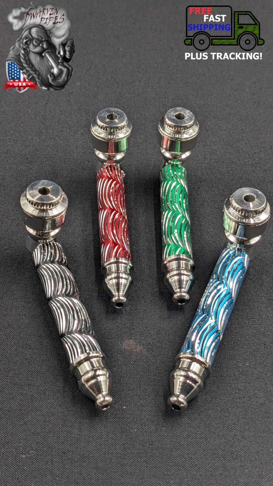 3.25″ Metal Tobacco Smoking Pipe Portable + 5 FREE Screens!