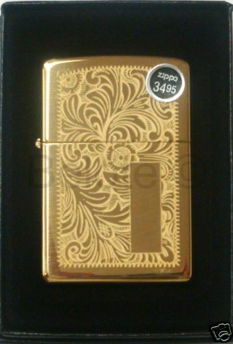Zippo Venetian High Polish Brass Lighter 352B NEW