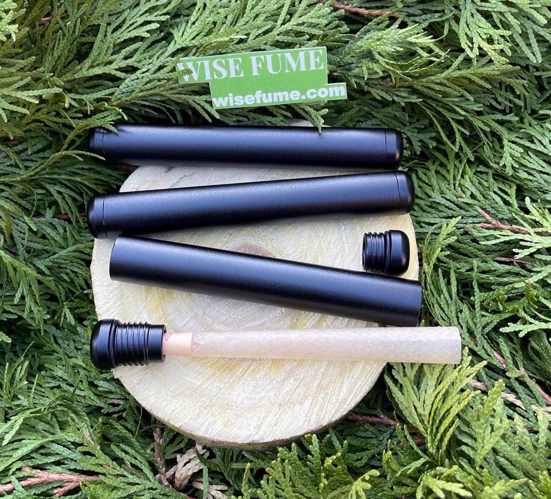 RAW black 1 1/4 SIZE pre rolled cone+aluminum Sealed 120mm Cone Tube