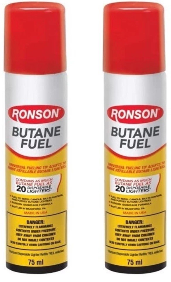 *PACK OF 2* RONSON BUTANE FUEL 75 ml Lighter Fluid MADE IN USA
