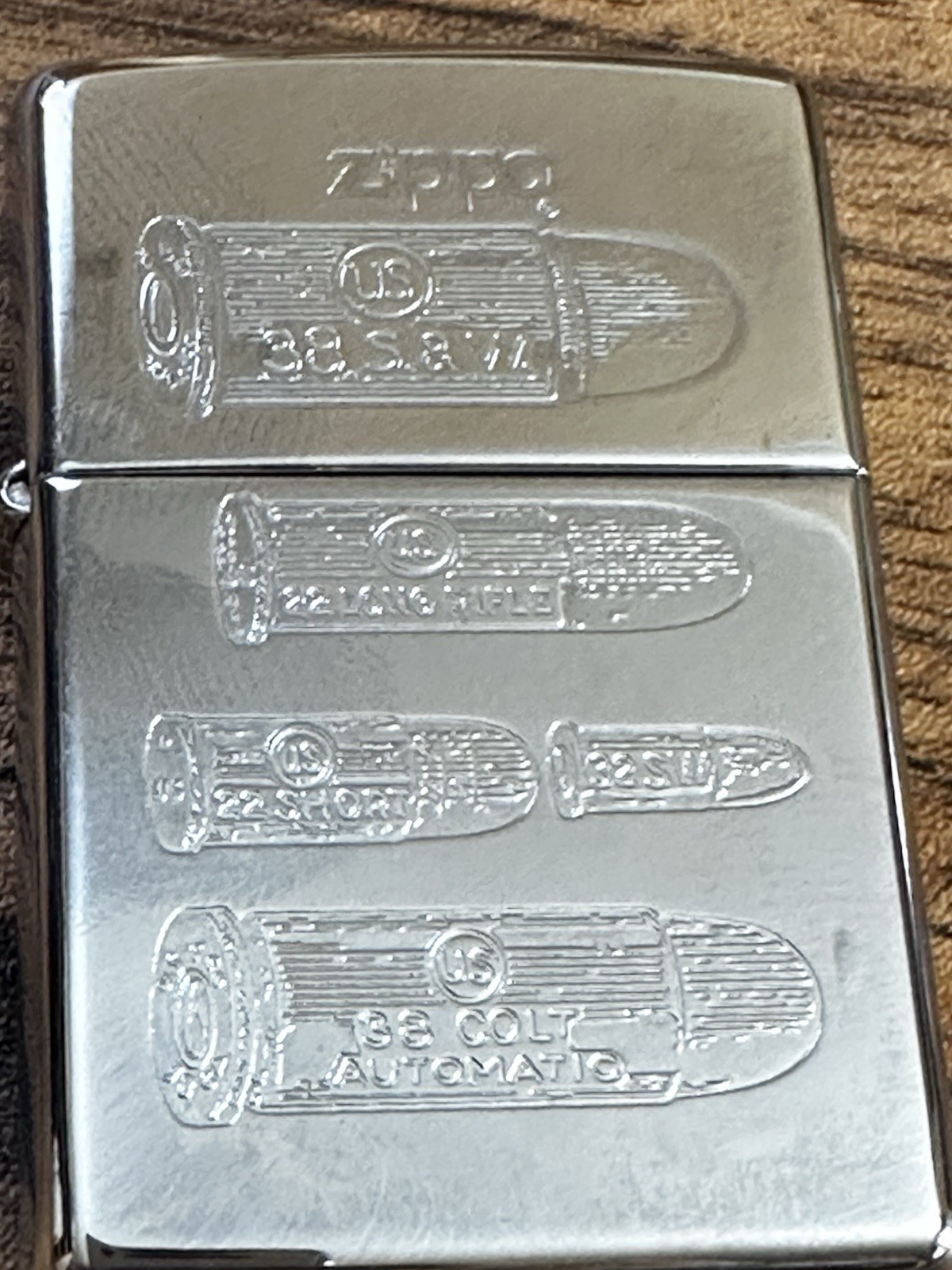 VINTAGE 2000 ZIPPO BULLET LIGHTER TYPES OF BULLETS AMMUNITION UNFIRED