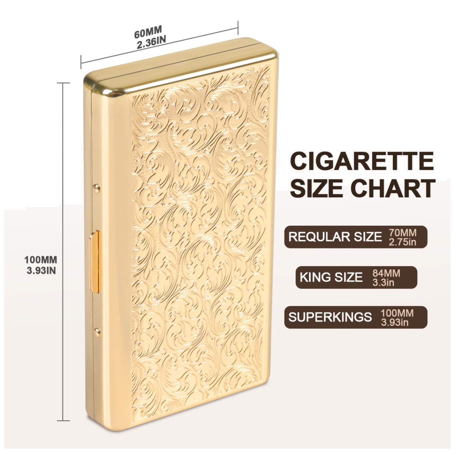 Stylish Metal Cigarette Holder – Double Sided Clip Case