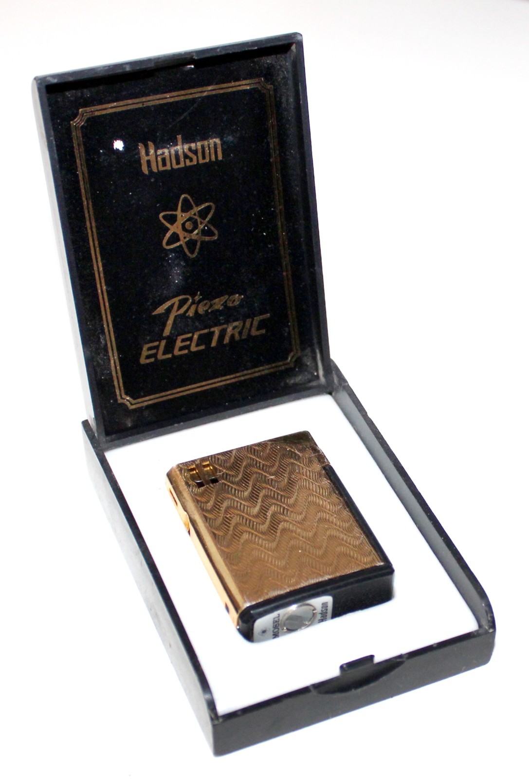 Pieza Electric Lighter Hadson Original Box Mid Century