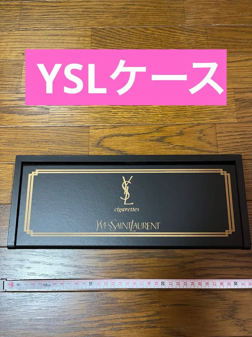 Yves Saint Laurent Cigarette Case YSL Wood Vintage Unused FS from Japan