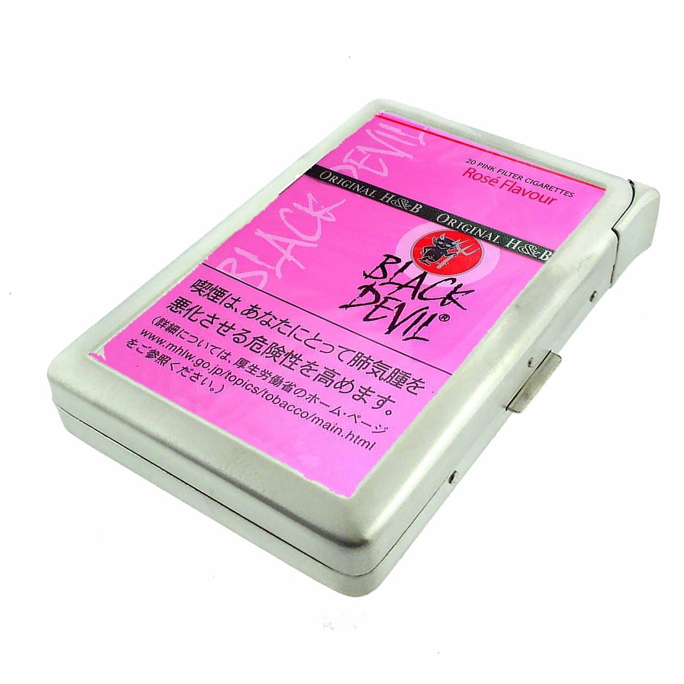 100’s Black Label Dutch Cigarette Case with lighter ID Holder Wallet Pink