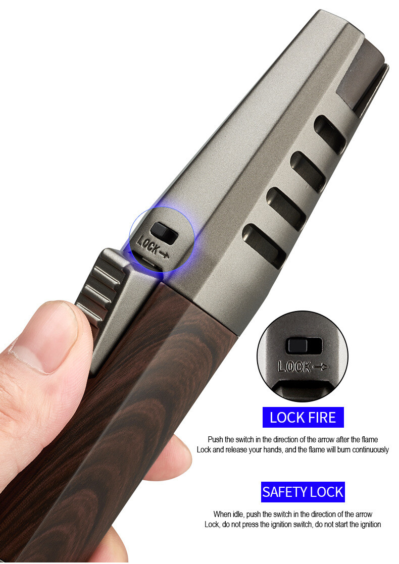 1-4 Pack Butane Torch Lighter Brightfire Lighter Windproof Adjustable Jet Flame