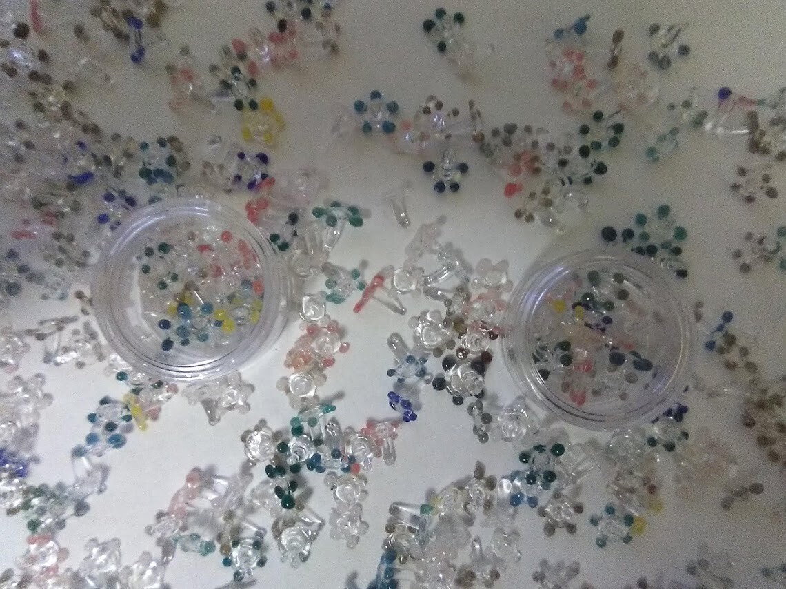 10X Daisy Flower Style Pyrex Glass Screens Filter Hand Made 8-10mm Avg(10pc lot)