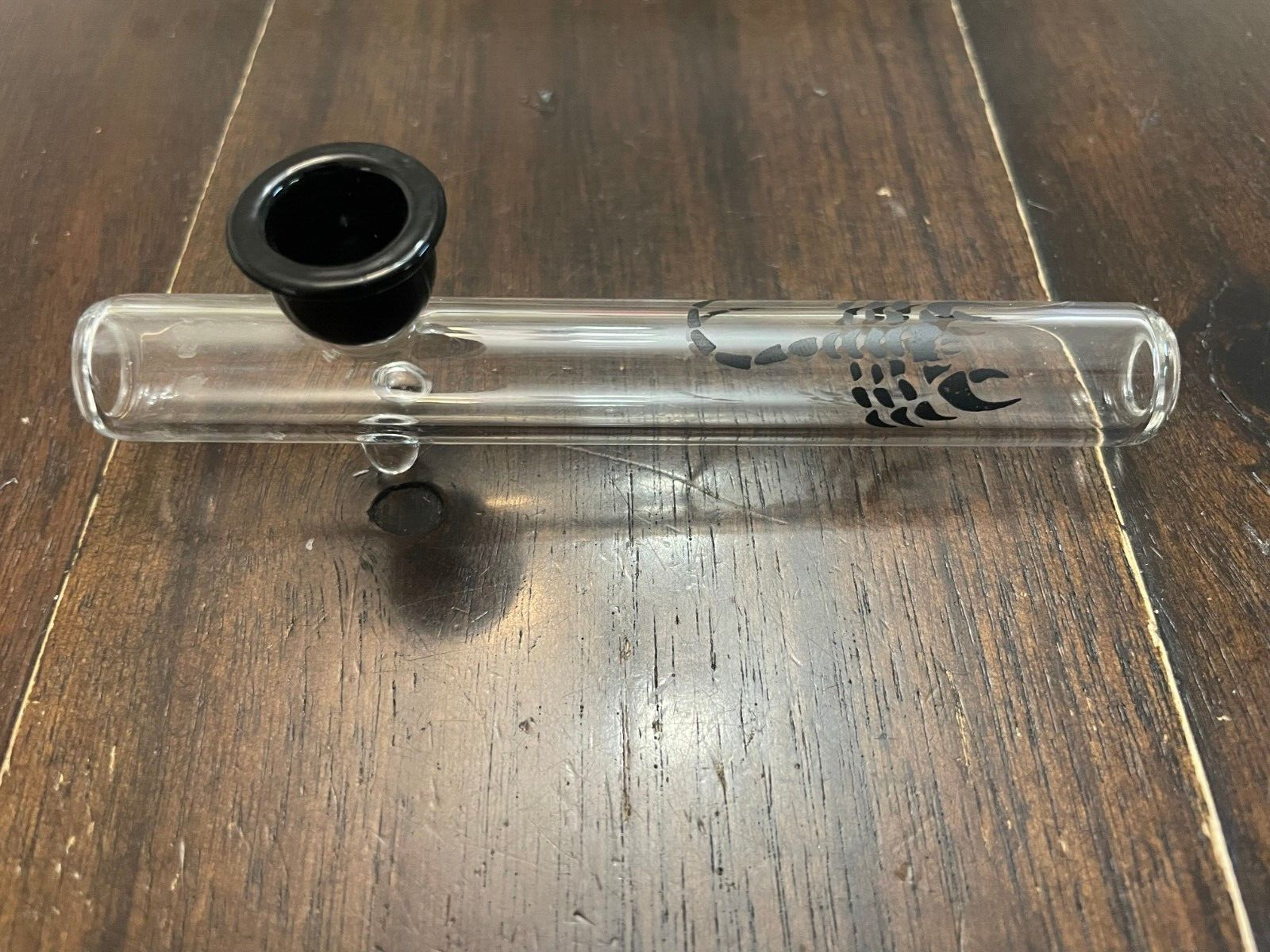 4.3” Glass Pipe Bowl Clear Black Scorpion Steamroller Scorpion Colors Vary