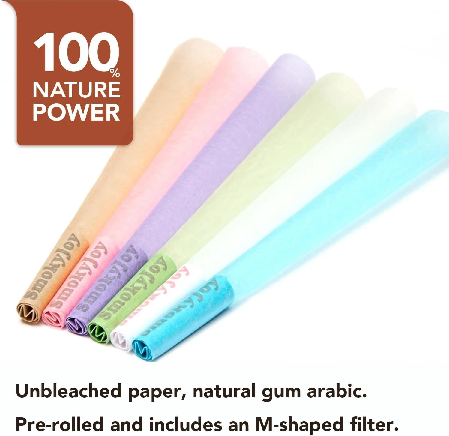 Cones Rolling King Size Papers Cones – 100 Pack Colorful Preroll Pre Rolls Paper
