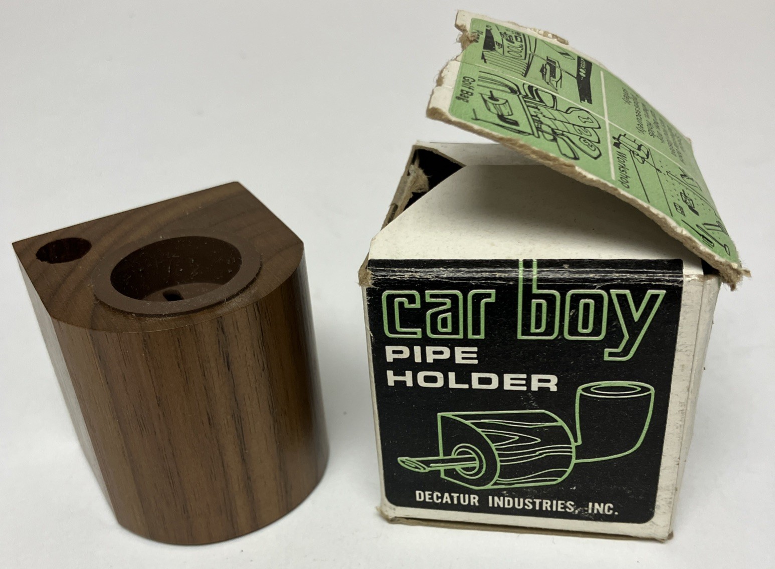 Vintage Car Boy Pipe Holder With Box Decatur Industries Very Good Condition