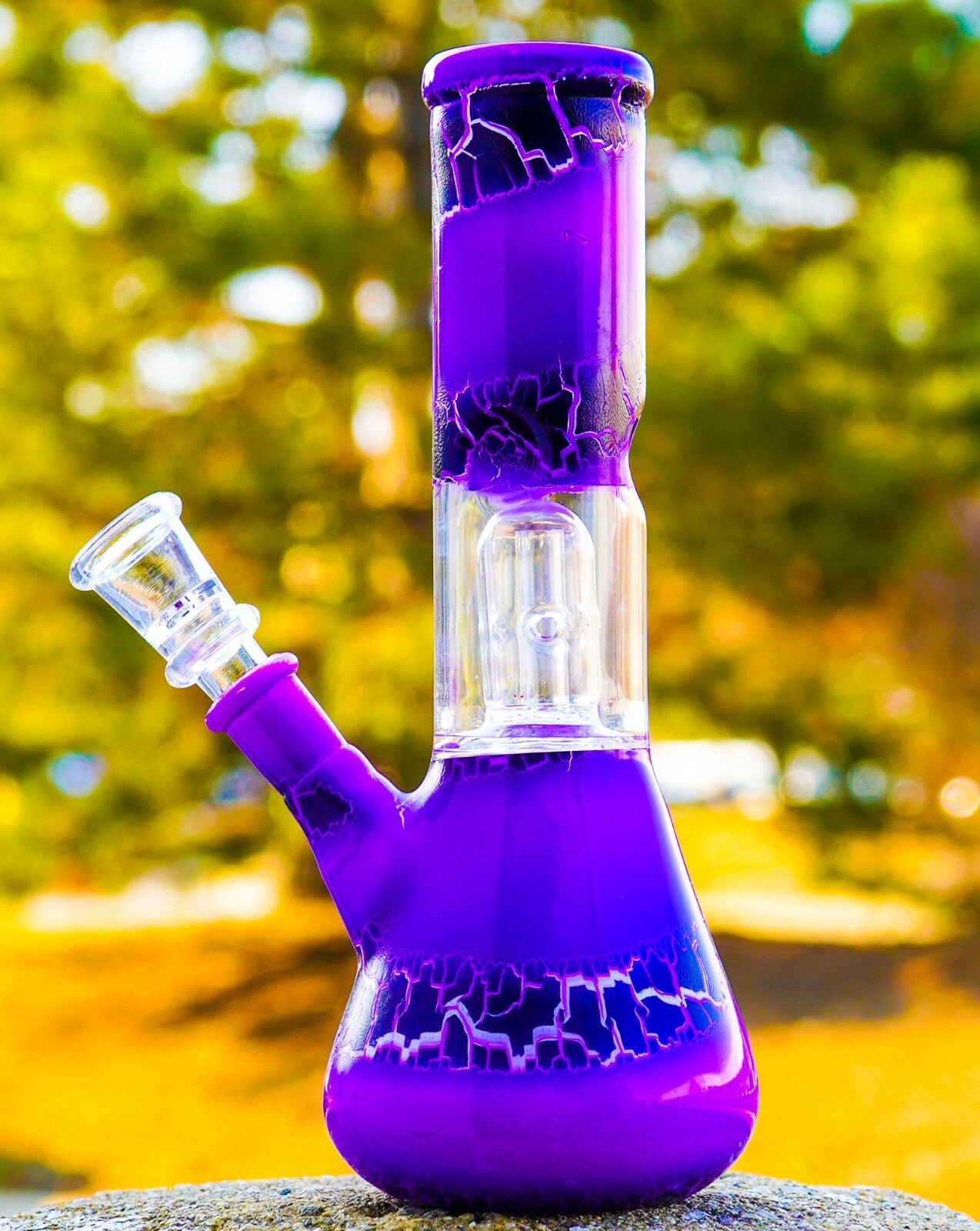 CUTE 8” Mini BONG Glass Water Pipe Mini Hookah Bubbler UNIQUE THICK *USA*