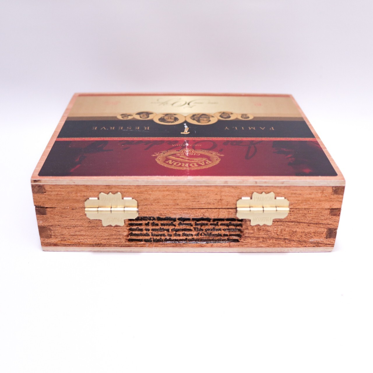 Padron Family Reserve No. 50 Empty Wood Cigar Box 6″ x 5″ x 1.75″
