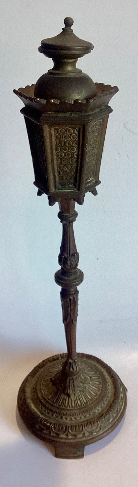 Vintage German Brass Street Lamp Post Table Lighter without Lighter