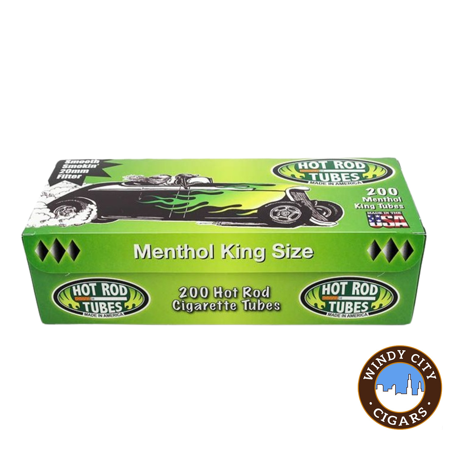 Hot Rod Menthol King Cigarette 200ct Tubes – 5 Boxes