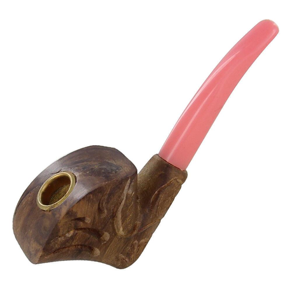 Tobacco Pipes, Handmade Wood Bent Smoking Pipe, Smoking Wooden Tobacco Pipe