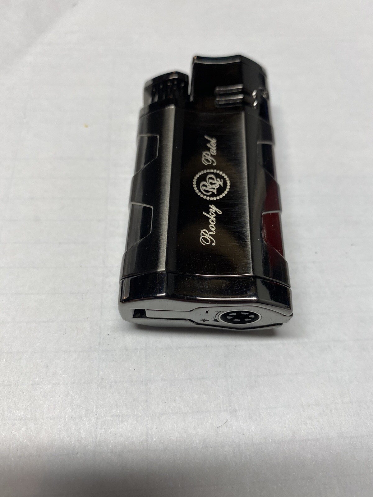 Rocky Patel Hex Series Lighter – Gunmetal – Triple Jet – New