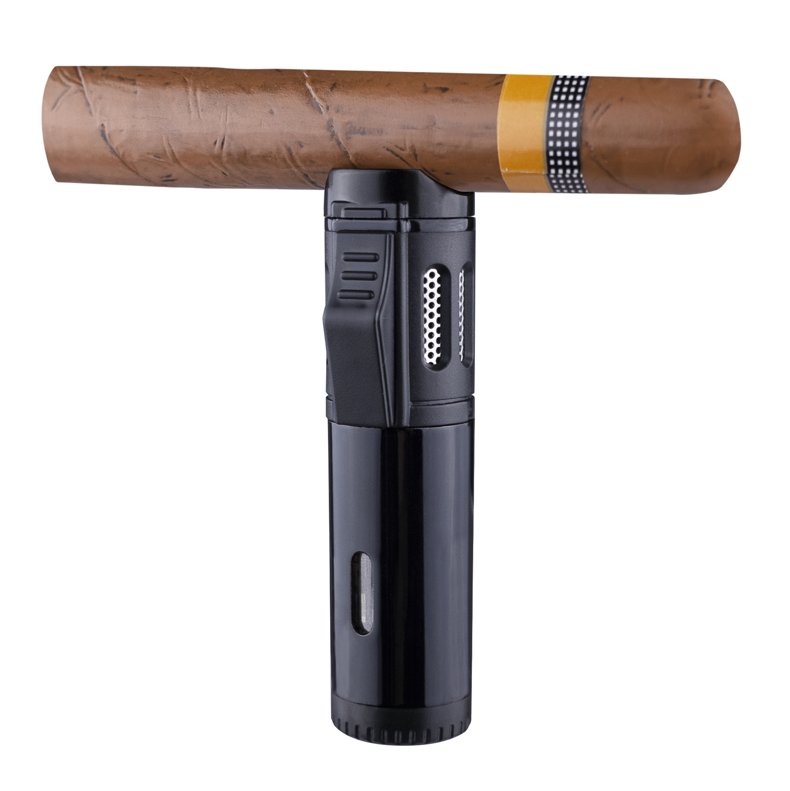 Triple Jet Flame Butane Cigar Torch Lighter with Protect Cover with BOX