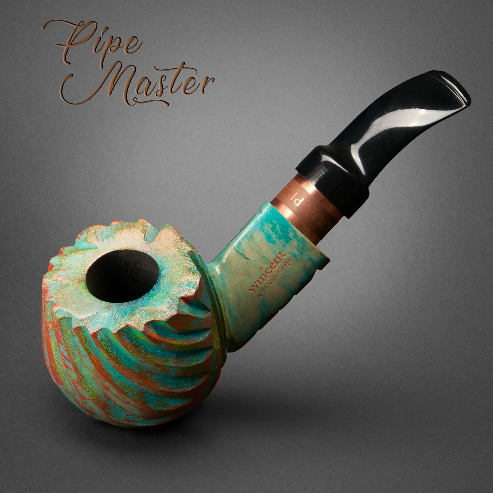 Mr. Brog HAND MADE WOODEN SMOKING PIPE TOBACCO 11 Vincent von Gogh + BOX