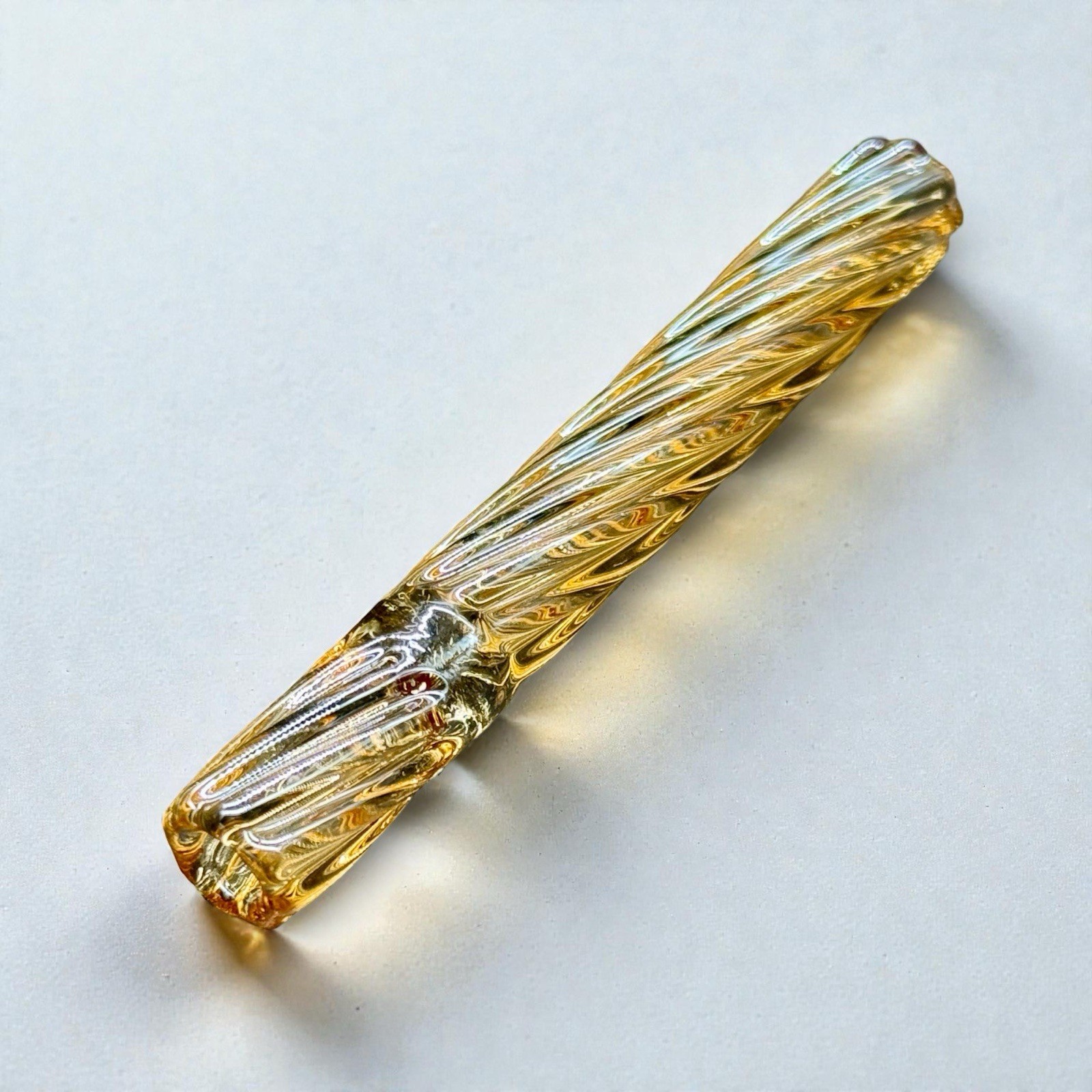 3 Pack Glass One Hitter 4in Twisted Tobacco Pipe Gold Black Rainbow
