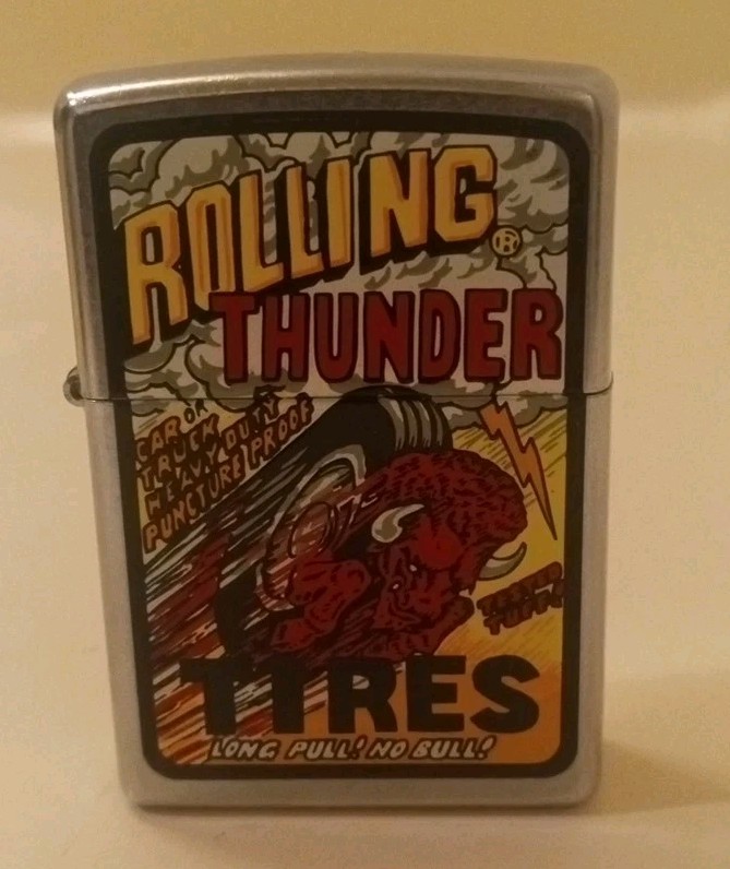 2005 Zippo Lighter Rolling Thunder Tires: Automotive Complete w/Case NEW