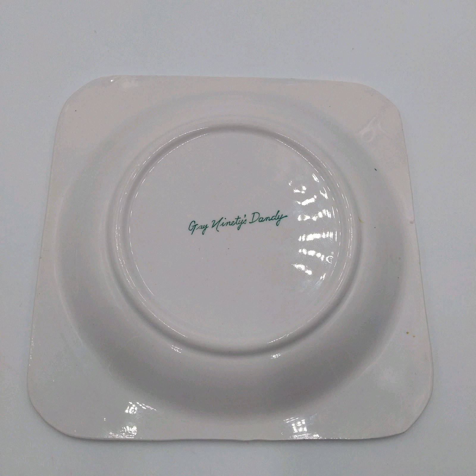 Gay Ninety’s Dandy Fishing Gentleman Man Ceramic Ashtray MCM Vintage