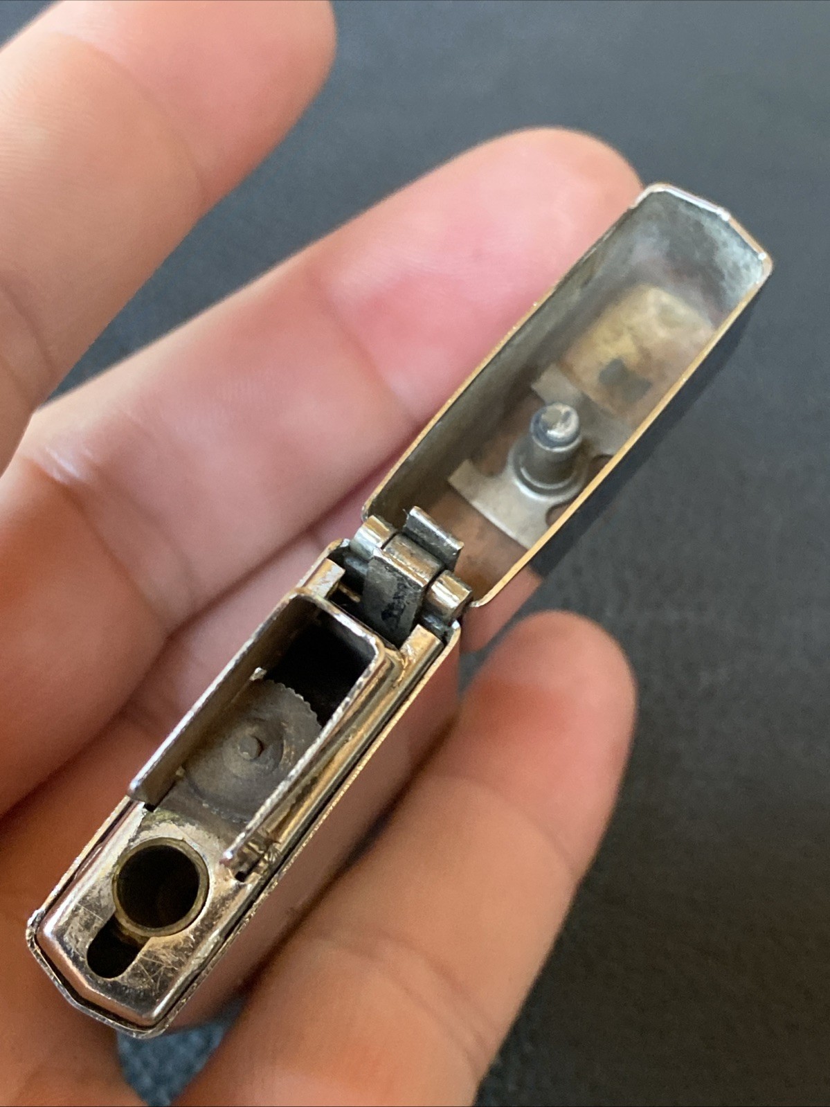 Vintage Scripto Flip-Top Butane Cigarette Lighter Chrome Finish Star Atomic MCM