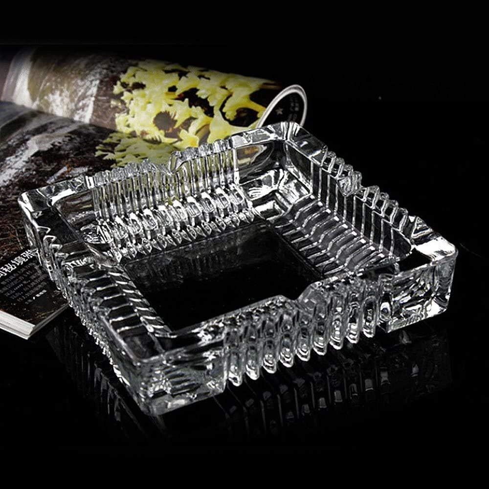 Large Glass Ashtray for Cigarette Cigar Clear Crystal Ashtray