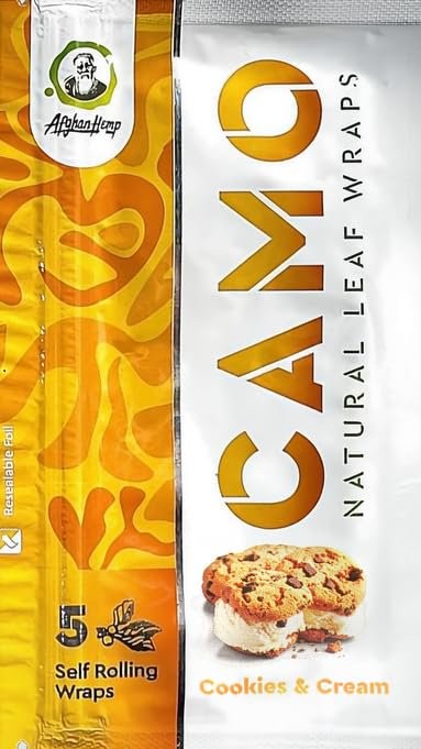 Camo Natural Leaf Wraps – (Cookies & Cream) 125 Wraps Box