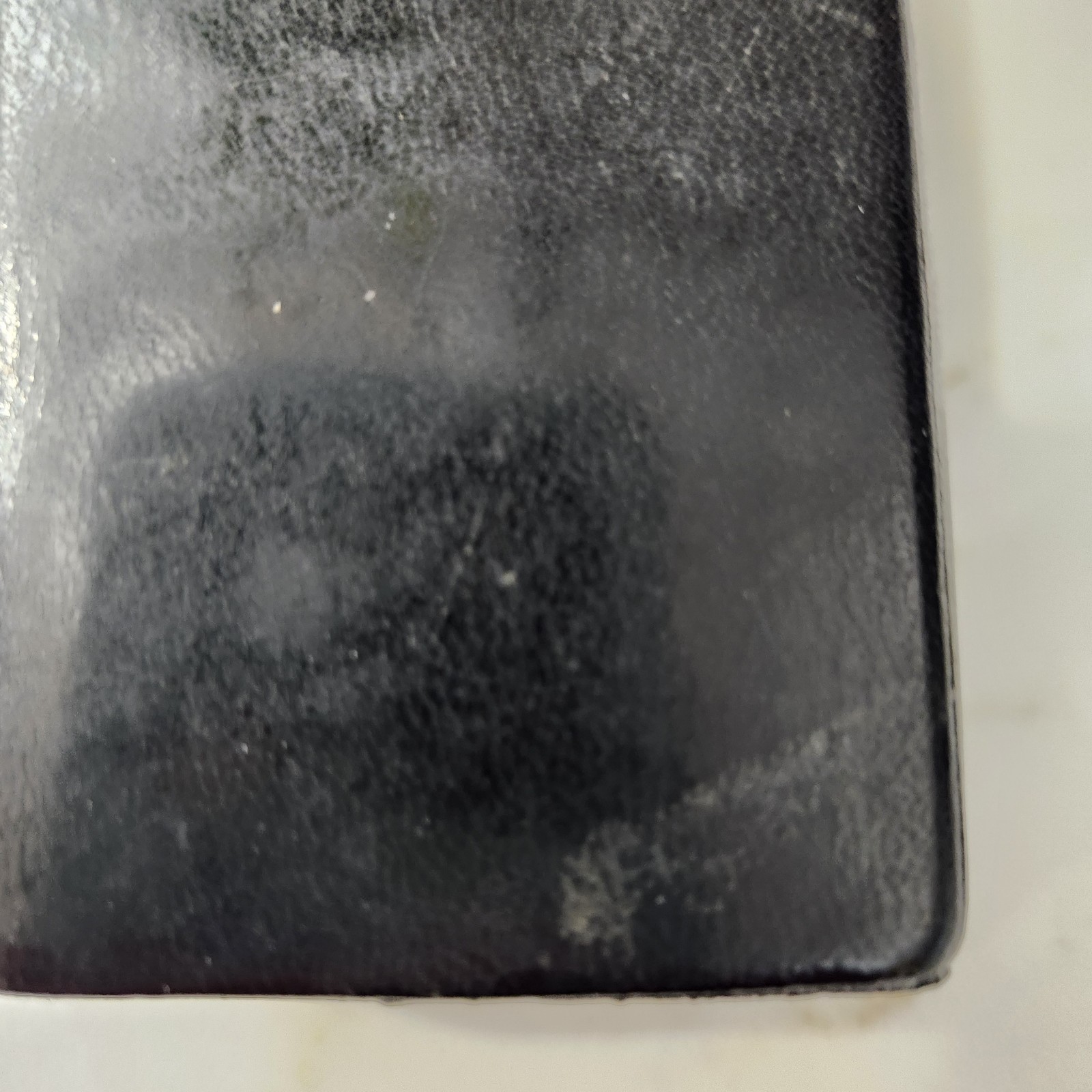 Vtg Black Cigarette Case, Unbranded, Spain, Genuine Leather, Gold Clasp & Hinge