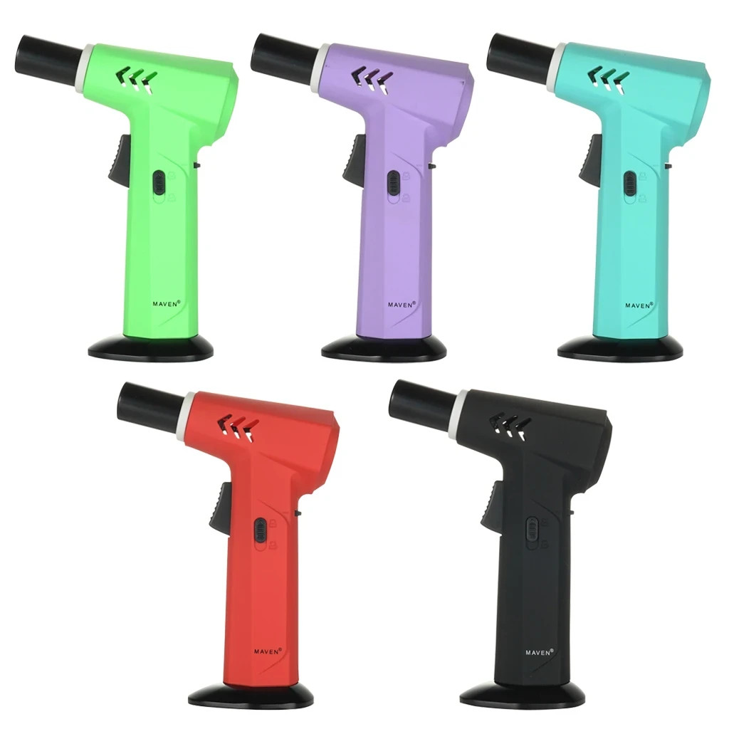 Maven Torch HURRICANE 99-E155 | Assorted Colors |Refillable Butane Torch Lighter