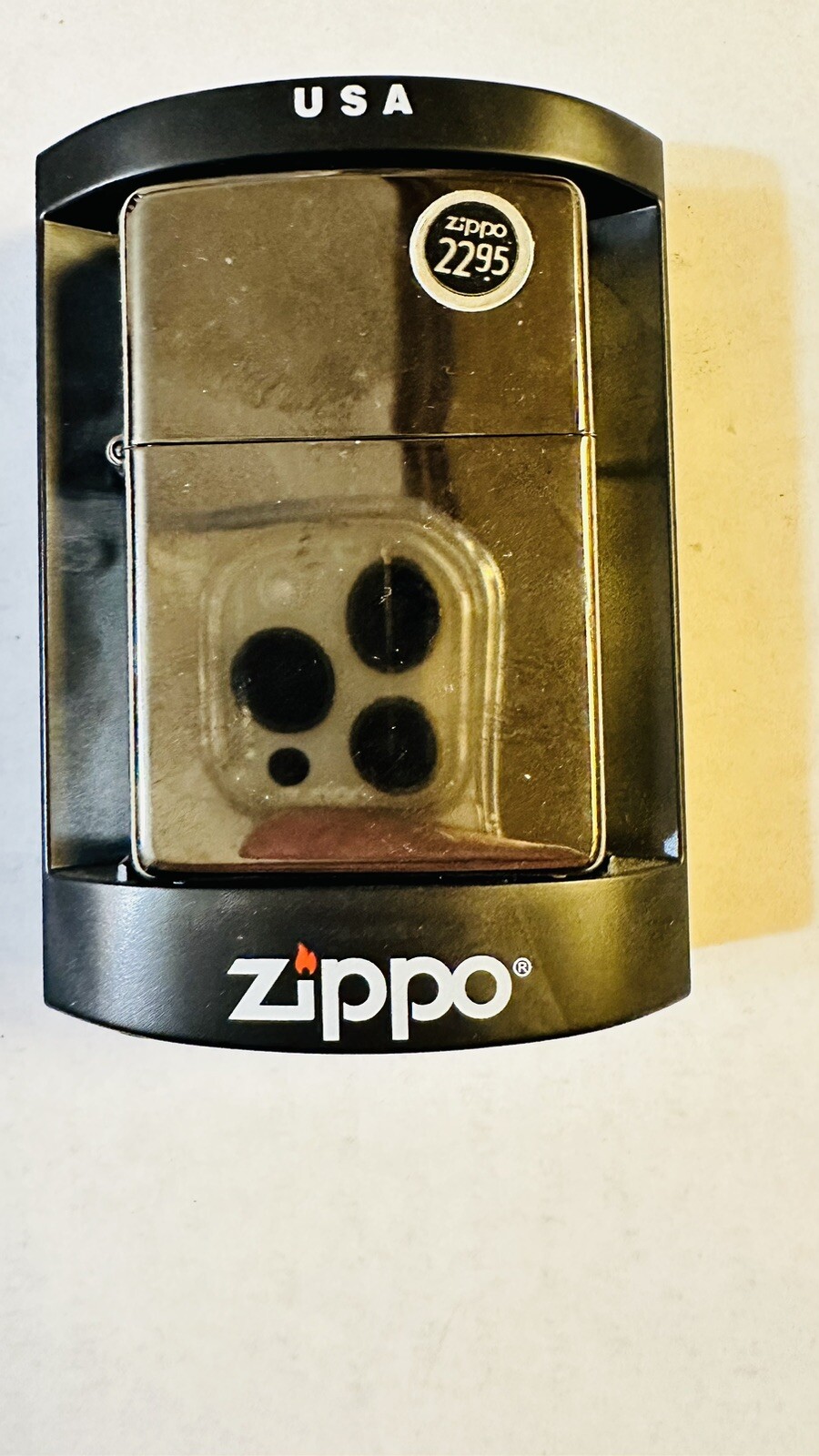 Zippo Black Ice Windproof Pocket Lighter, #150 Lifetime Warranty 2006 Mint