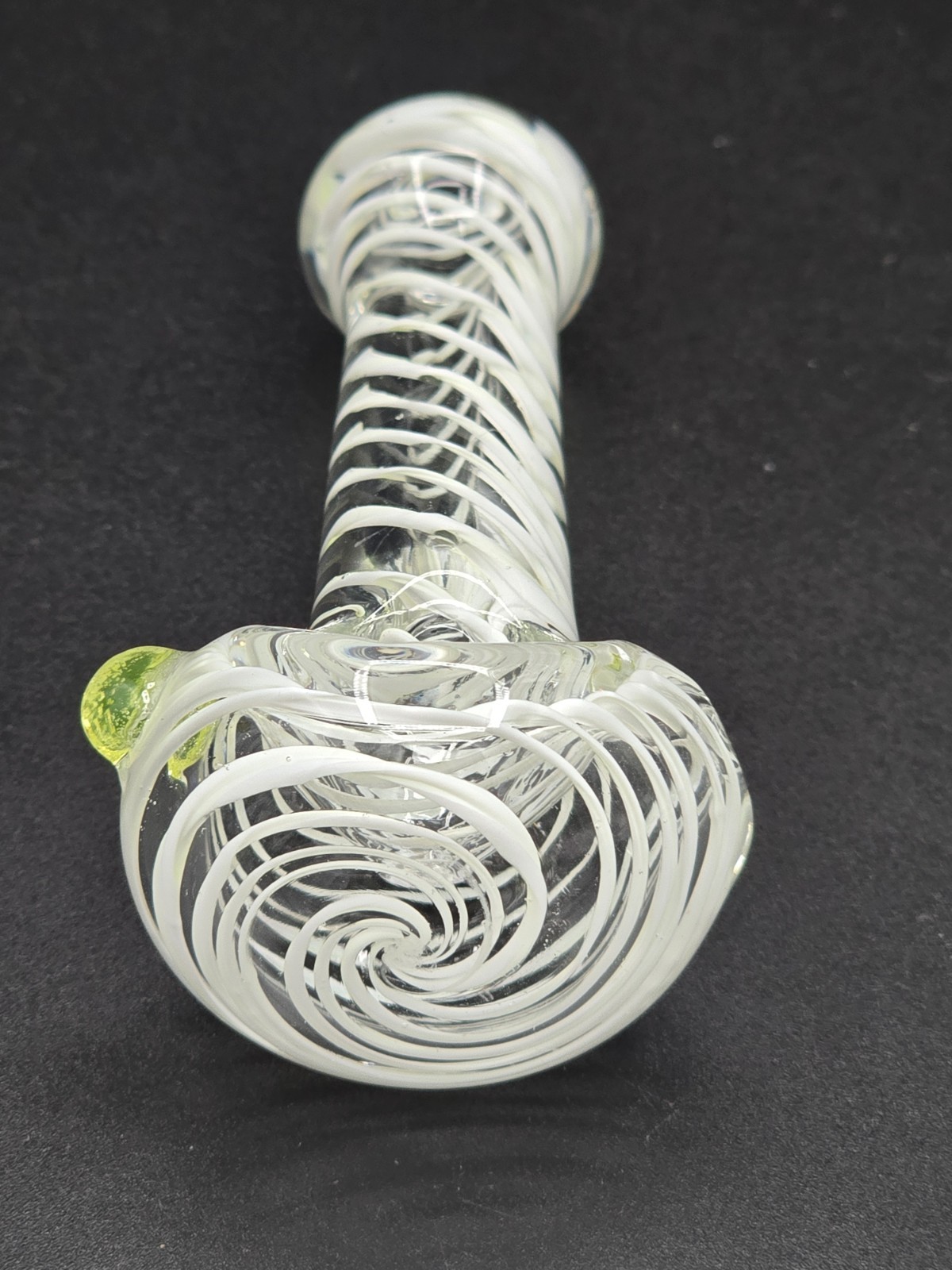 Glow in the Dark Glass Pipe.3.75″ Handmade UV Reactive